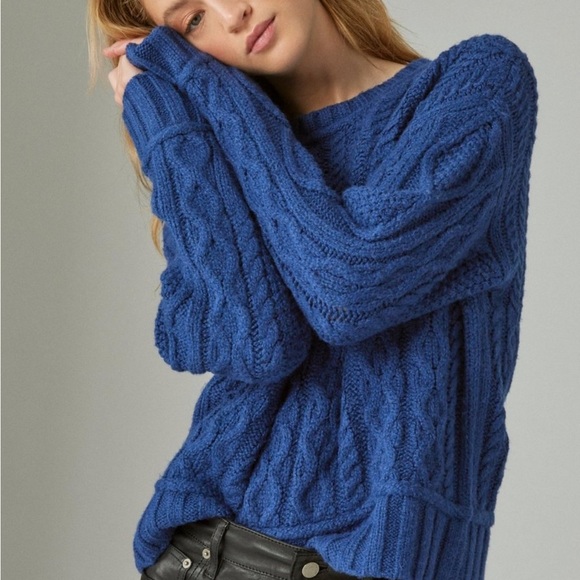 Lucky brand cable crew neck sweater - Picture 4 of 10